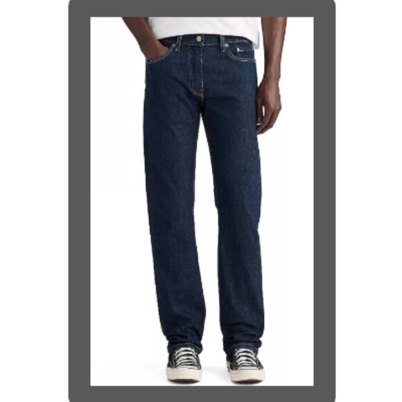 NWT: Levi's Mens 513 Slim Straight Jeans, Dark Denim, 32x32 - Picture 1 of 8